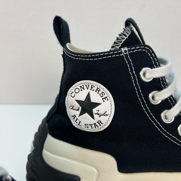 Converse Black and White Platform Sneakers - Picture 3 of 15